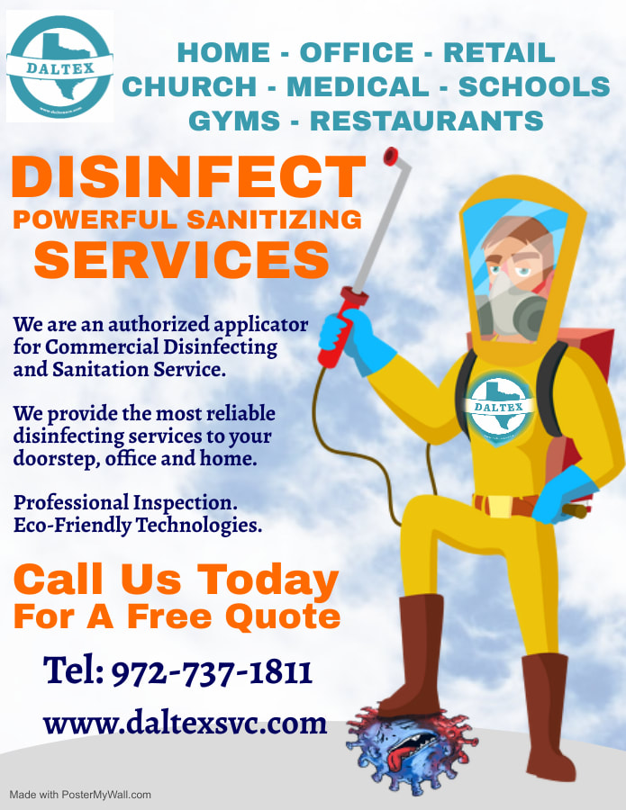 covid-19 cleaning in Dallas Texas, sanitizing service and disinfecting service for residential and commercial 