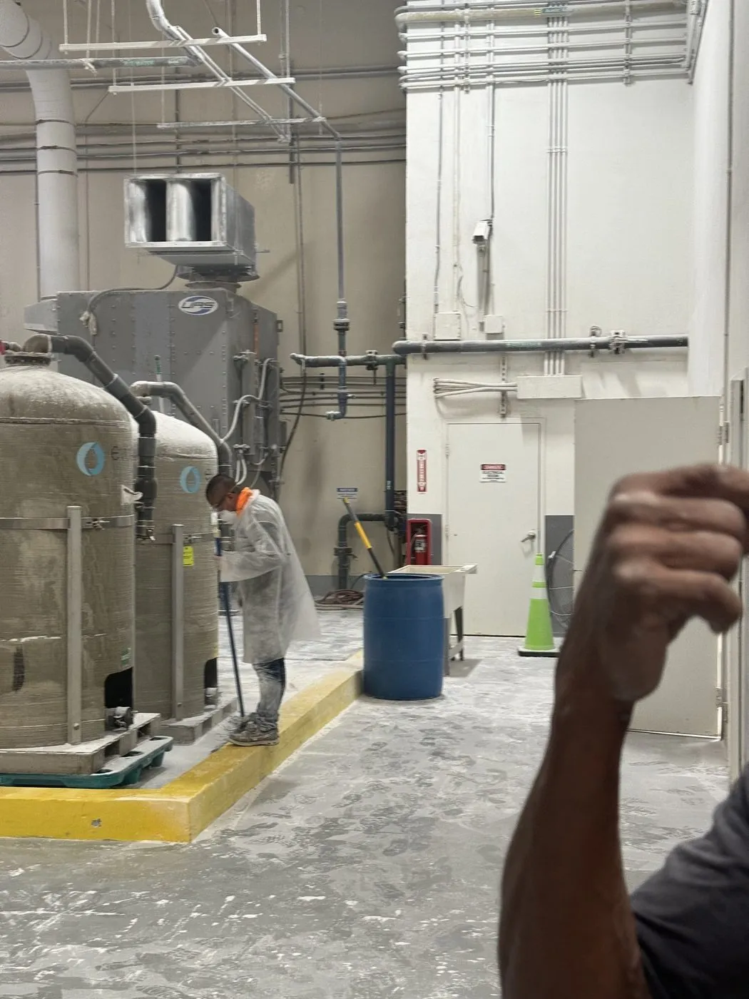Dallas-Fort Worth industrial facility interior during a deep cleaning visit