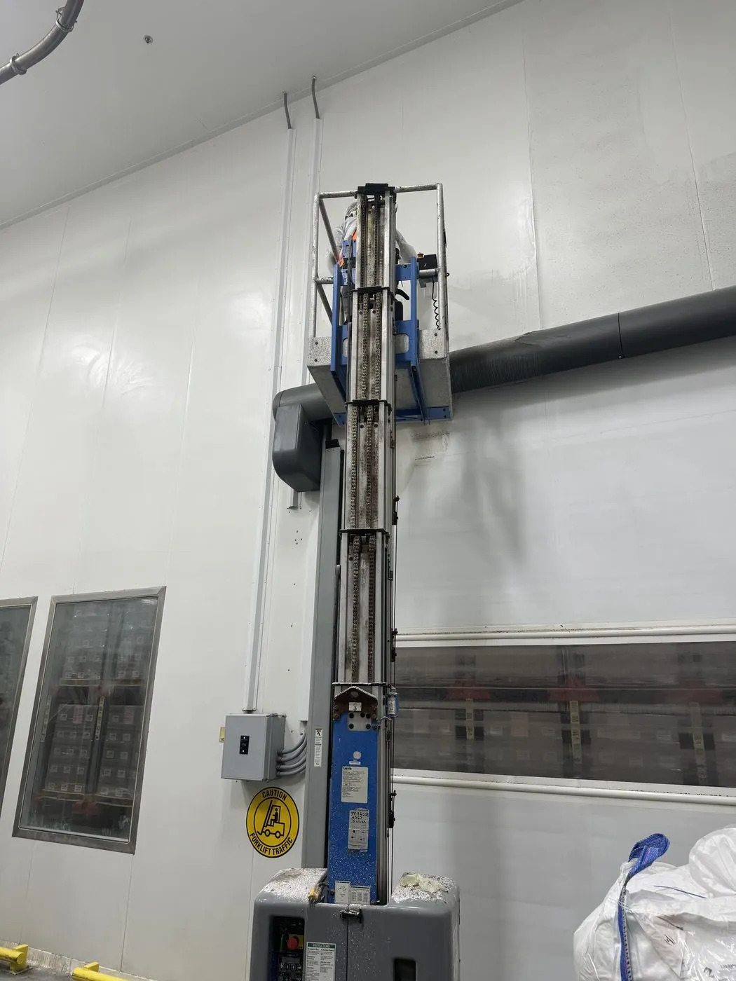 Overhead ductwork and pipe runs cleaned in a Dallas-Fort Worth industrial facility